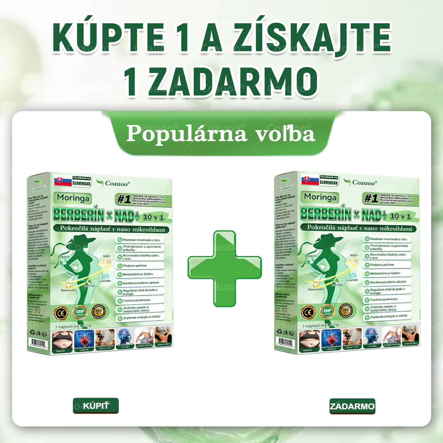 🔥 𝐂𝐨𝐚𝐮𝐨𝐨® Moringa × Berberín × AMPK 10-v-1 Metabolická podpora – nanomikroihlová náplasť (Stačí raz denne, viditeľné výsledky už za 7 dní)  ✅ Na obezitu, ochabnutú pokožku, cukrovku, spánkové apnoe, problémy s kĺbmi a mnohé ďalšie ťažkosti 🔥